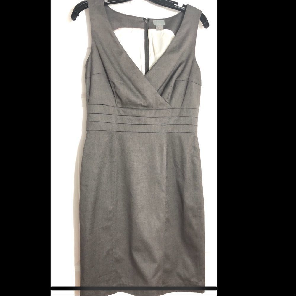 H&M grey lined adorable and classy work dress